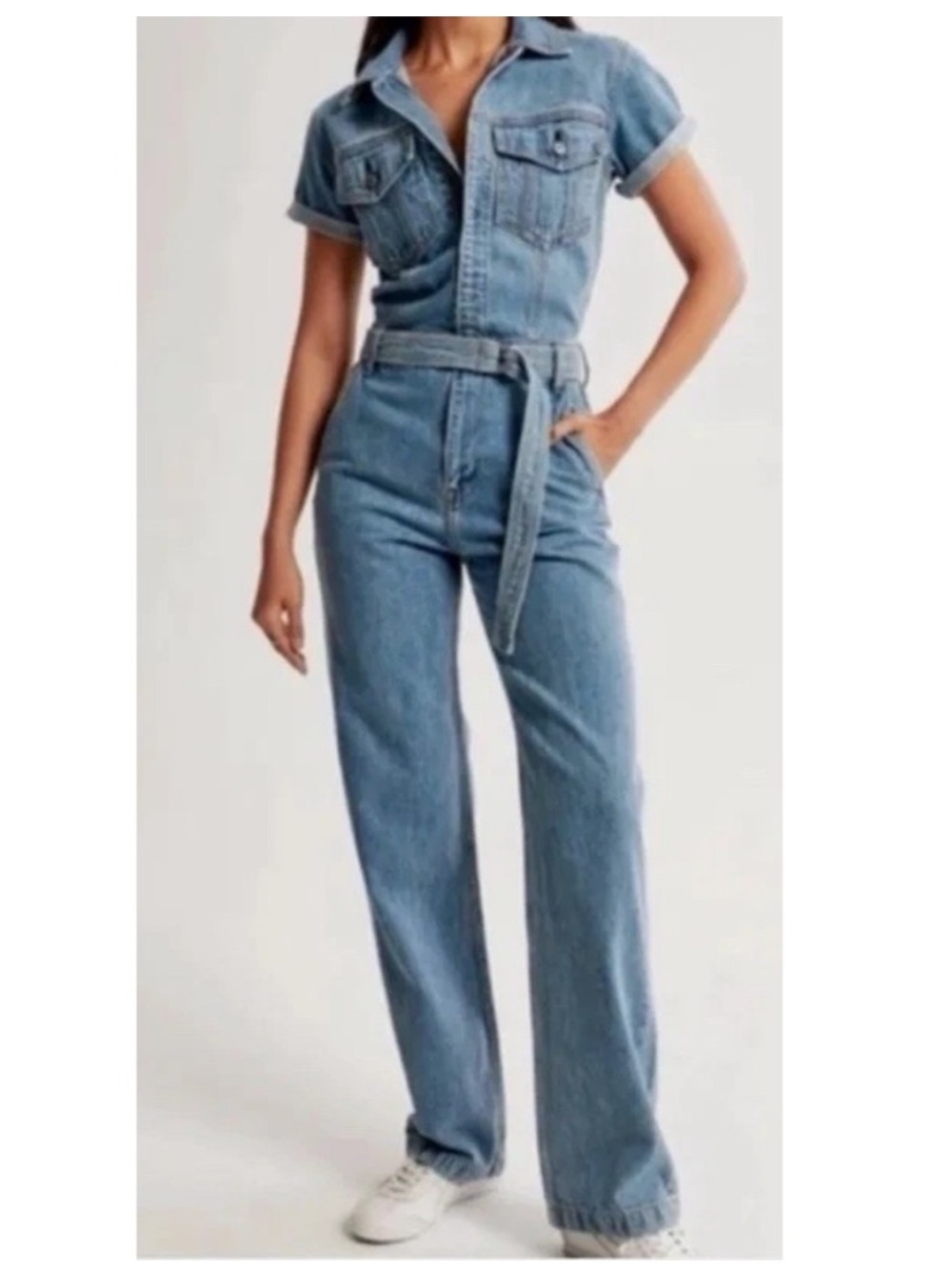 Abercrombie and fitch Blue Denim Jumpsuit - Women's Jeans XLT